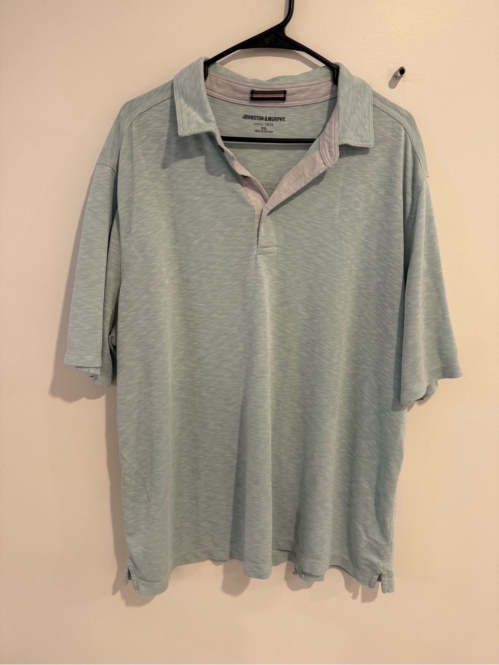 Johnston & Murphy Men's Mint Green Polo
